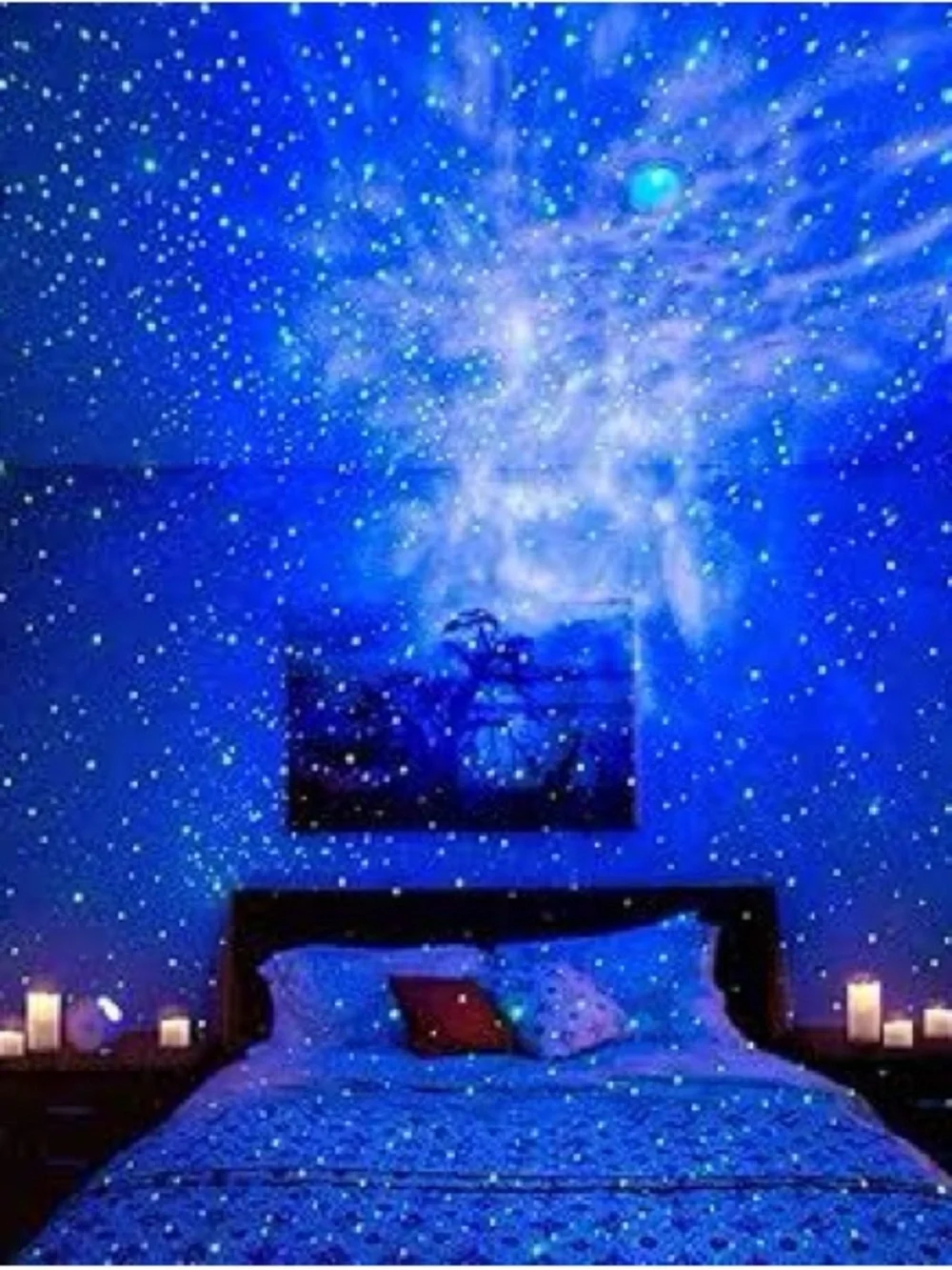 Galaxy Star Projector Night Light - Blue Ambient Party Lamp